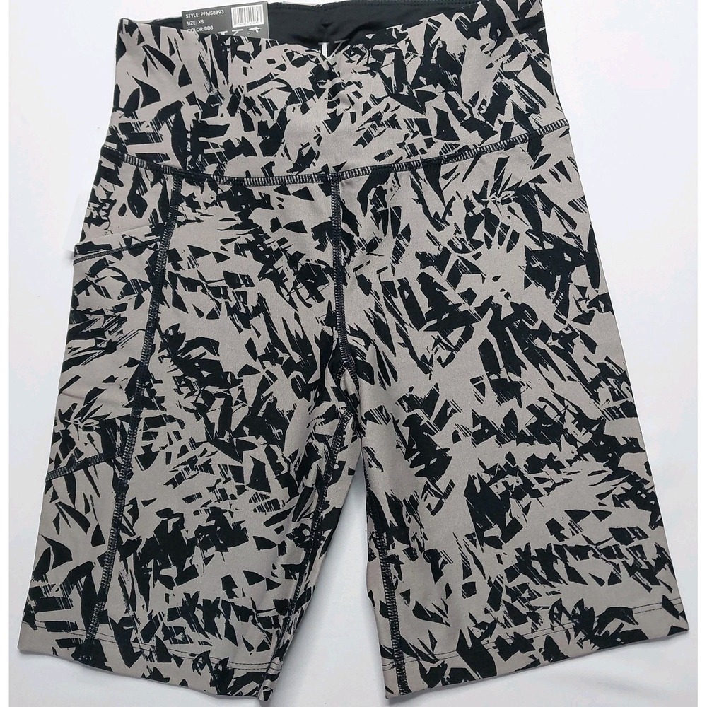 Calvin Klein Performance Women Bike Shorts XS High Rise Yoga Gym Black NWT